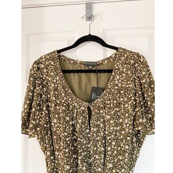 NWT B Collection By Bobeau Curvy Green Dress - Picture 2 of 6